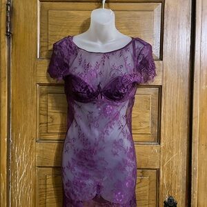 Frederick's of Hollywood Purple Lace Chemise
